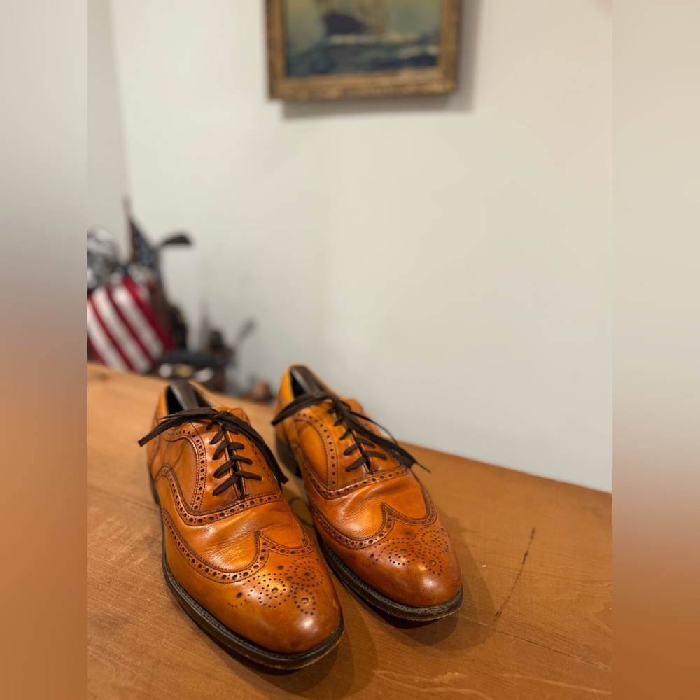 Cheaney & Sons Walnut Wingtip Oxfords, Men’s Shoes, Size 11